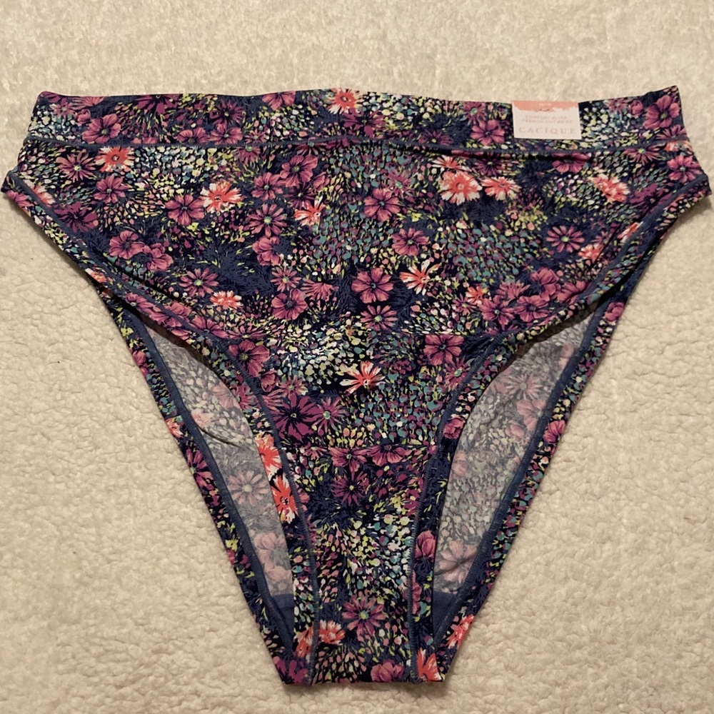 NWT Cacique Lane Bryant Ditsy Meadows Bijou Blue French Cut Brief Panties